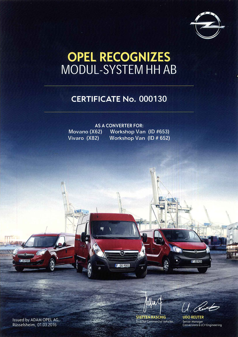 Modul-System von Opel zertifiziert